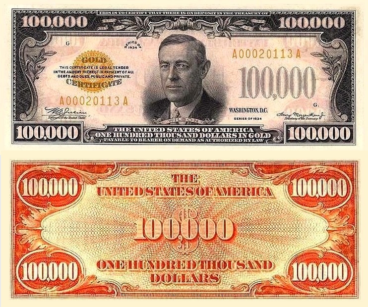 $100,000 Bill
