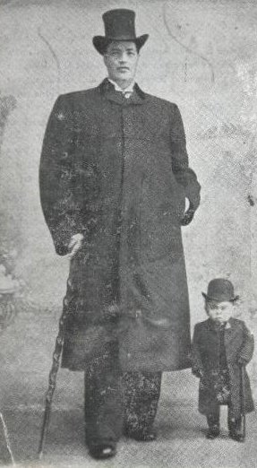 Adam Rainer (right) at 4′10″, 20 years old