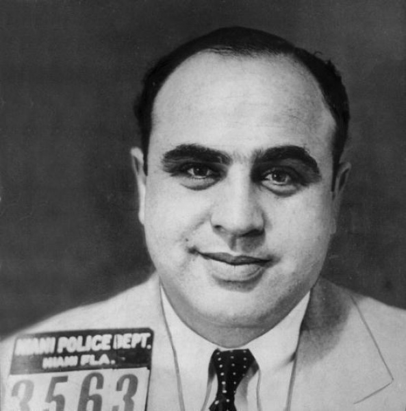 Mug shot of Capone (1930, Miami, Florida)