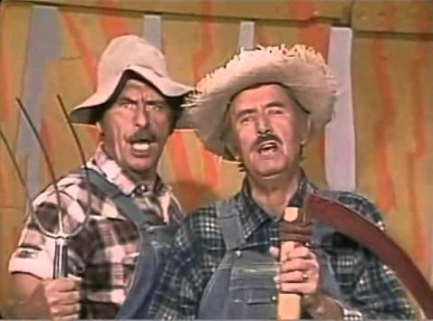 Archie Campbell (right) on Hee Haw