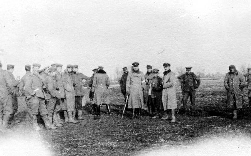 British and German troops meeting together