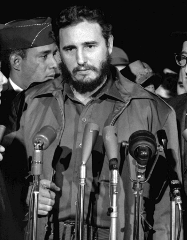 Castro on visit to U.S. after becoming prime minister of Cuba