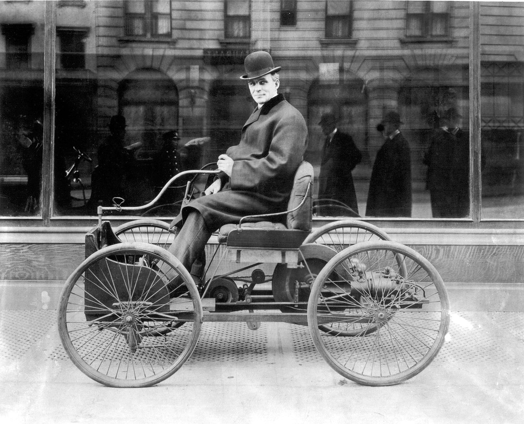 Ford shown years later on his first Quadricycle