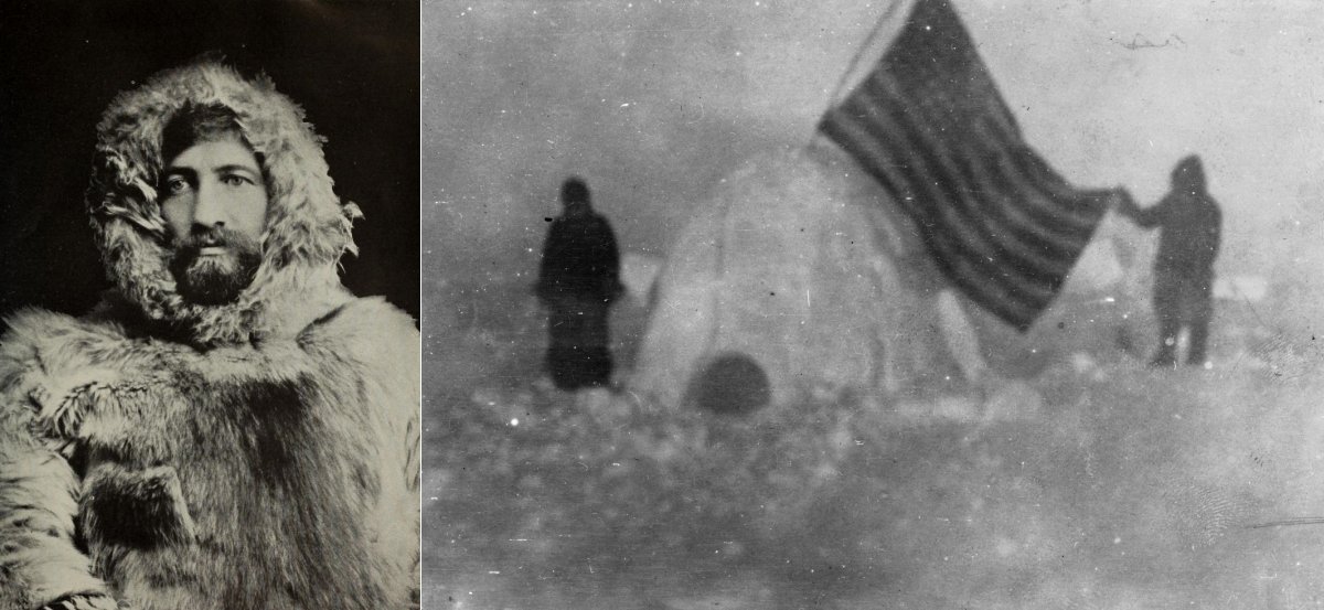 Cook (left) and photo allegedly taken at North Pole