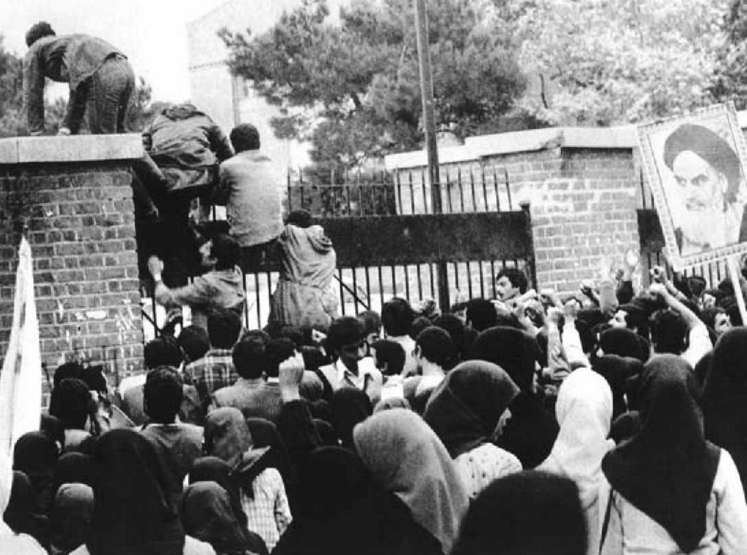 Iranian students crowd the U.S. Embassy in Tehran