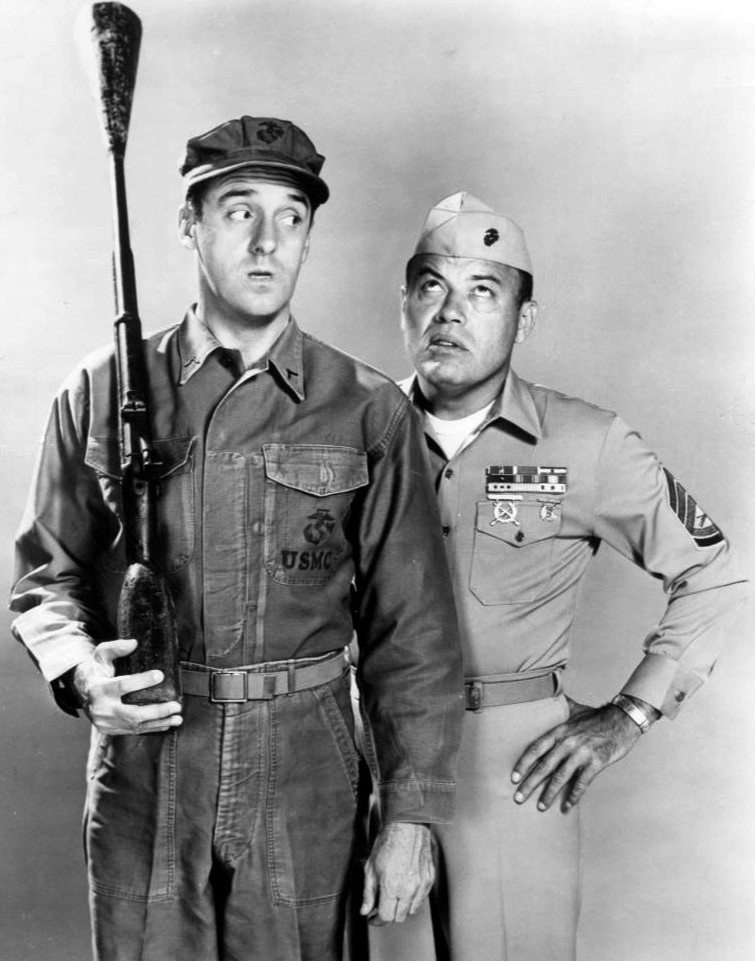 Gomer (left) with Sgt. Carter
