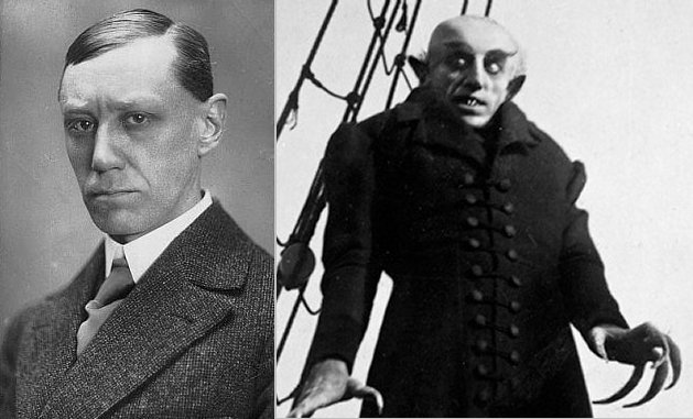 Schreck and as vampire Count Orlok in Nosferatu