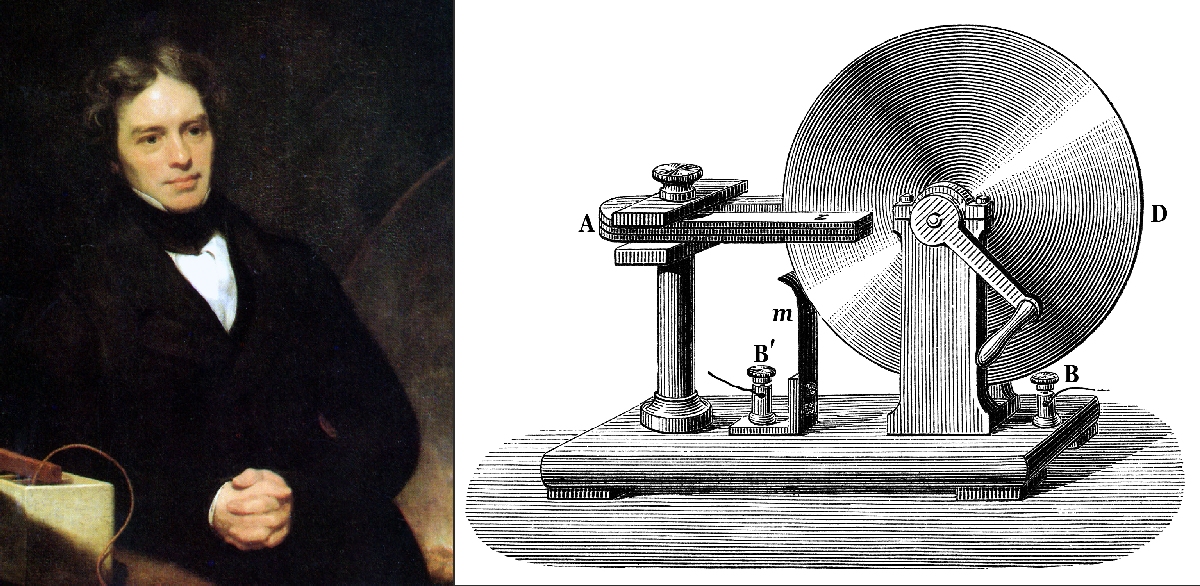 The Faraday disc was the first electric generator (1831)