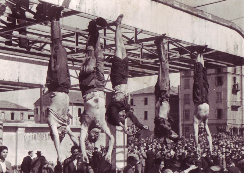 Mussolini Hanged (second from left)