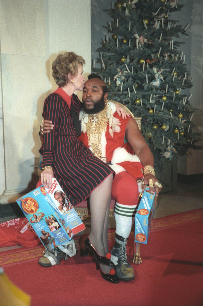Mr. T with First Lady Nancy Reagan