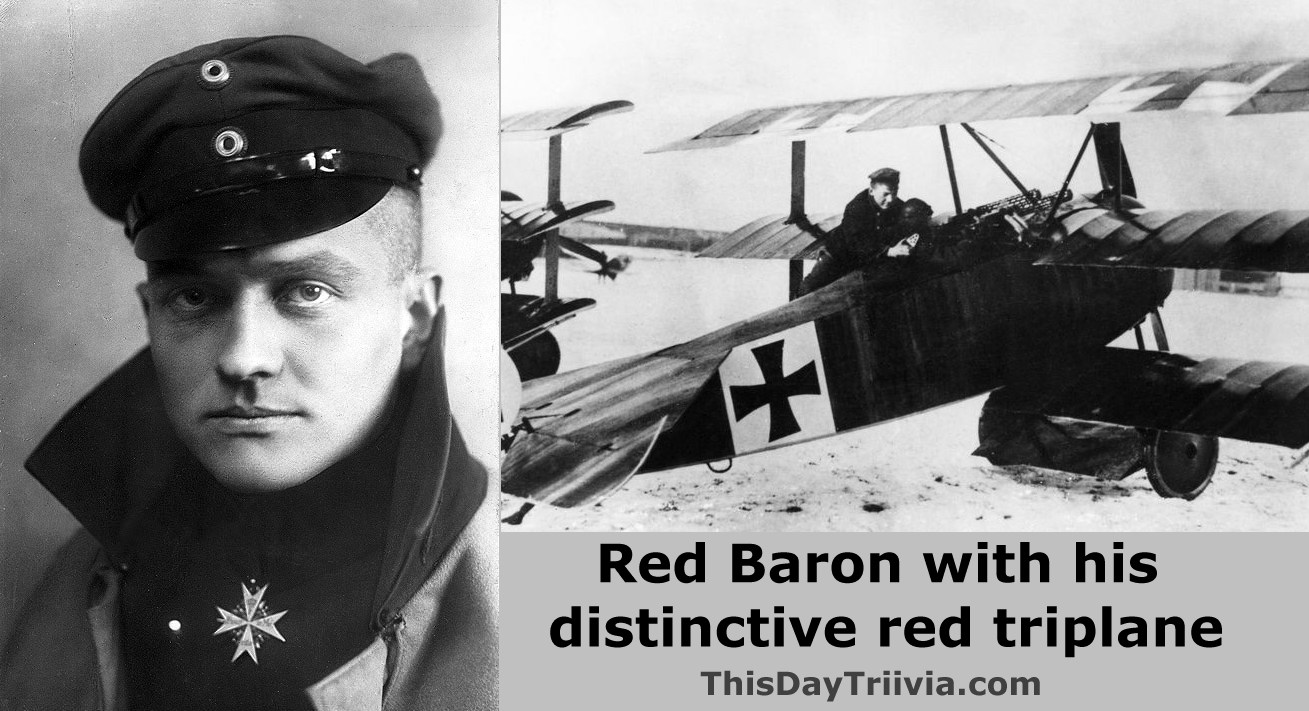 Red Baron with his distinctive red triplane