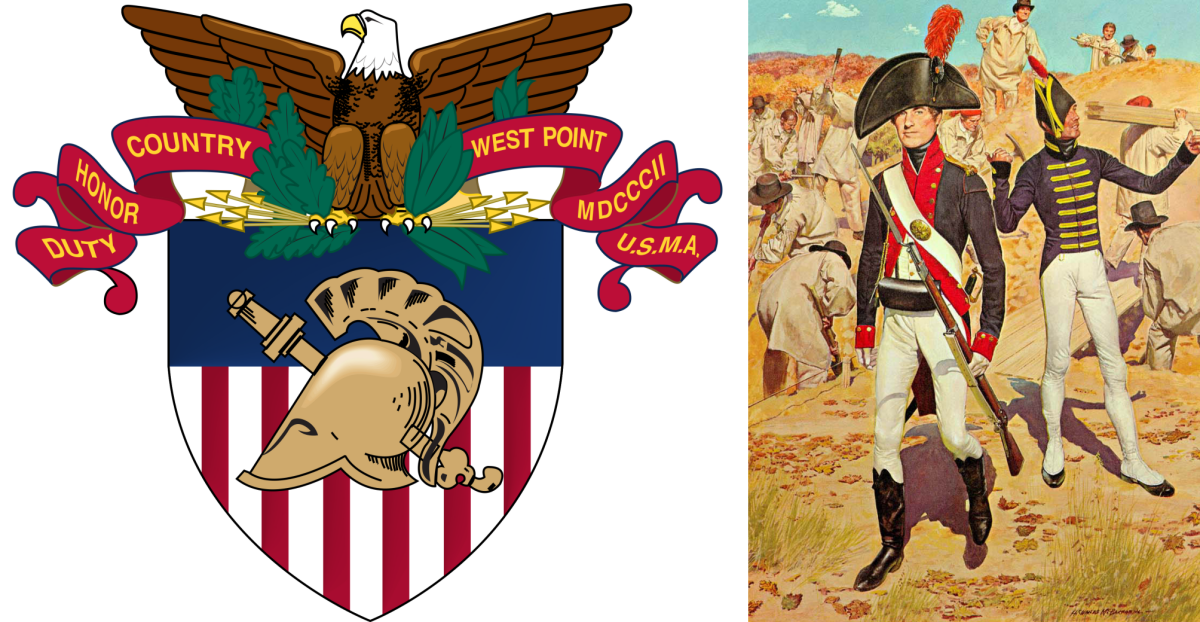 West Point Coat of Arms and cadet uniforms (1805)