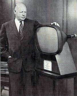 DuMont with the first 21-inch color TV picture tube (1954)