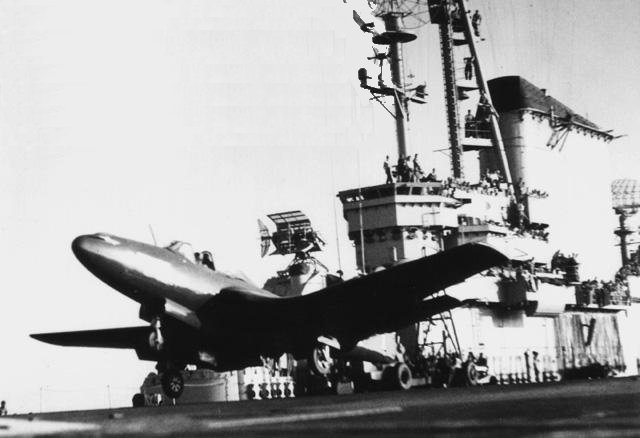 First Jet Fighter to Land and Take Off from a Ship