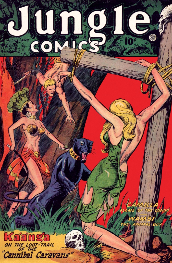 Celardo's cover for Jungle Comics #99 - 1948