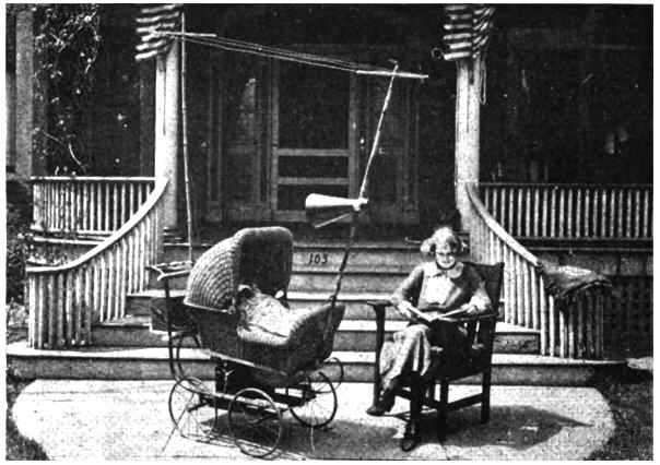 Radio installed on a baby carriage