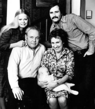 Struthers (left) in All in the Family