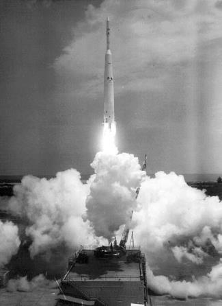 Launch of Ariel 1 on a Thor-Delta rocket
