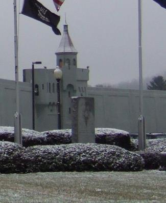 Attica Prison Riot Memorial in front of the prison
