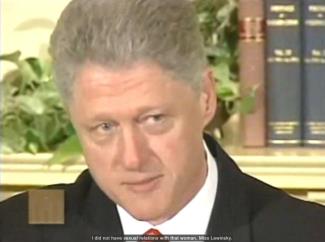 Clinton-Lewinsky Affair - First Sexual Encounter