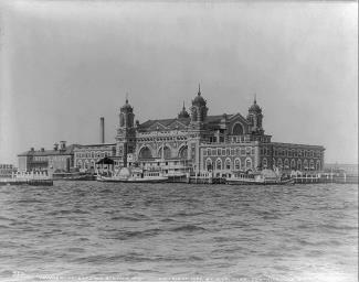 Second Ellis Island building as seen in 1905