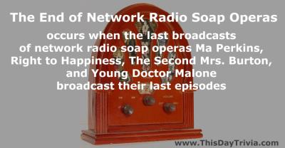 End of Network Radio Soap Operas