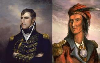 Harrison (left) and Tecumseh
