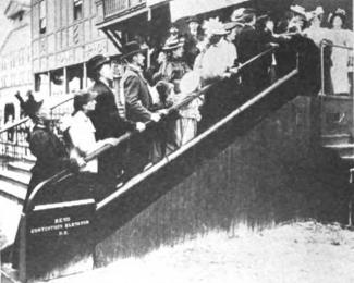 First escalator, at Coney Island, NY