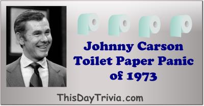 Johnny Carson Creates Toilet Paper Panic