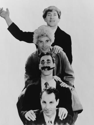Top to bottom: Chico Marx, Harpo, Groucho Marx, and Zeppo Marx