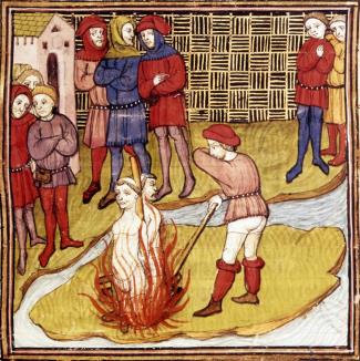 Grand Master Molay and Templars Burned at the Stake