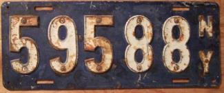 1910 New York license plate