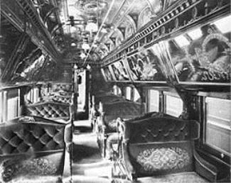 Interior of an early Pullman Car
