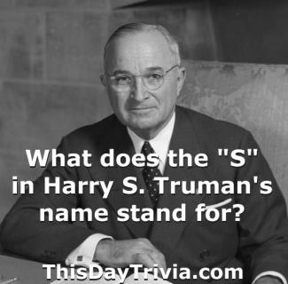 What does the "S" in Harry S. Truman's name stand for?