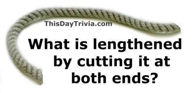 What is lengthened by cutting it at both ends?