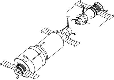 Soyuz docking with Salyut 1