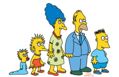 The Simpsons as they appeared on The Tracy Ullman Show (1987)