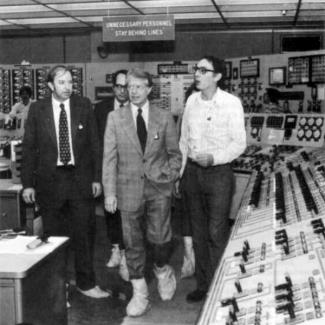 President Jimmy Carter touring the control room