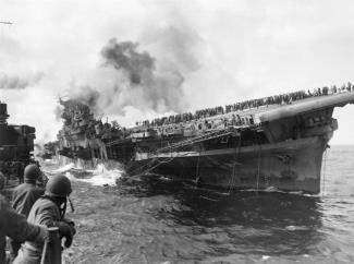 World War II - USS Franklin Kamikaze Attack
