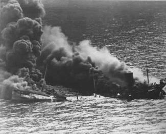 First U.S. Warship Sunk in World War II