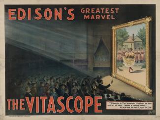 First Public Showing of Edison's Motion Picture Projector