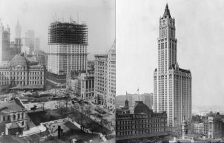 Underconstruction (left) and completed in 1913