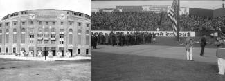 Yankee Stadium in the 1920s and Flag Raising on opening day