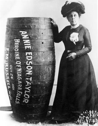 First Person to Go Over Niagara Falls in a Barrel and Survive