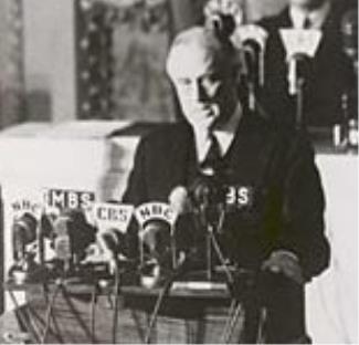 Roosevelt Gives His "Date Which Will Live in Infamy" Speech Concerning Pearl Harbor