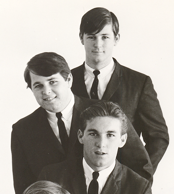 Brian Wilson (top) with his brothers Carl (middle) and Dennis (bottom)