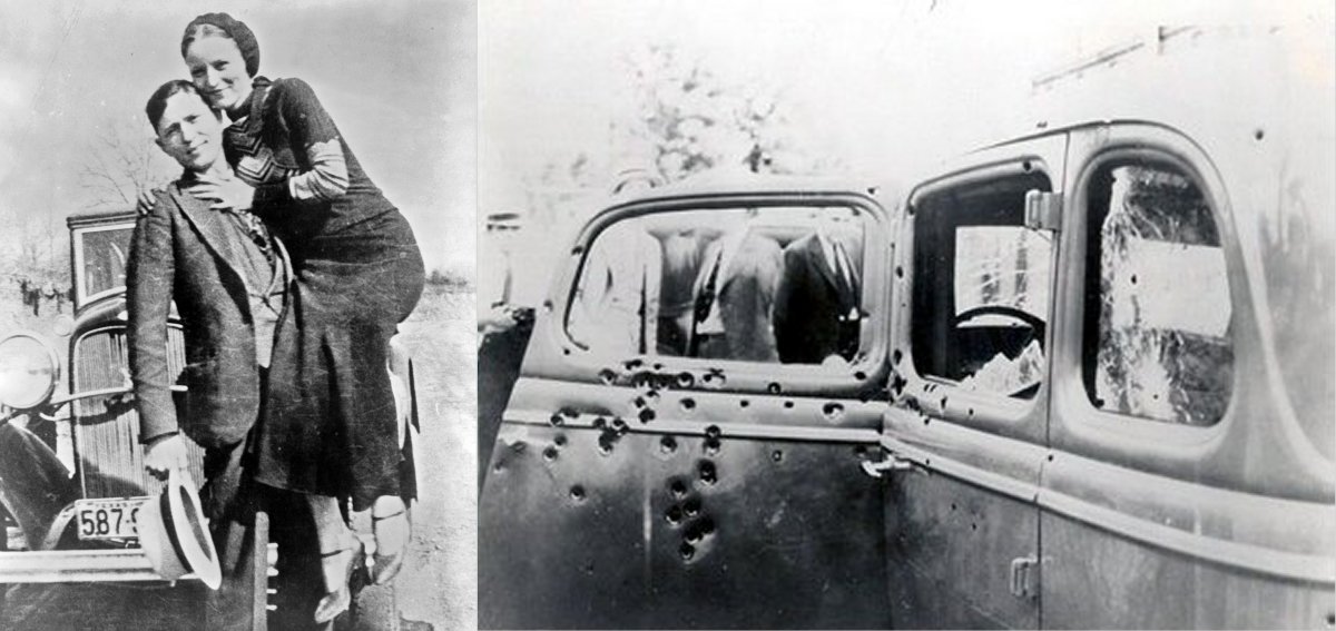 Bonnie and Clyde Killed.