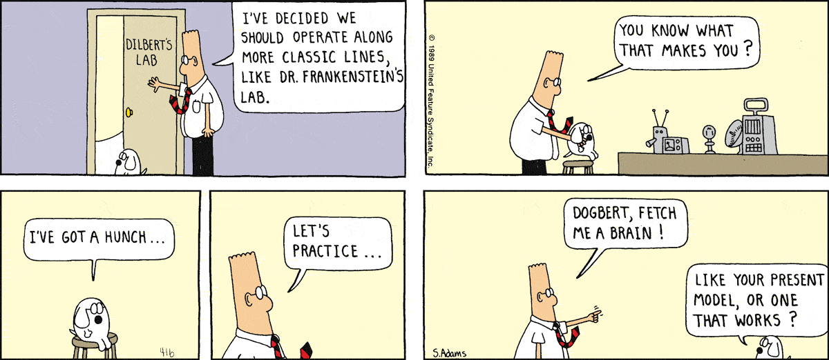 First Dilbert comic strip