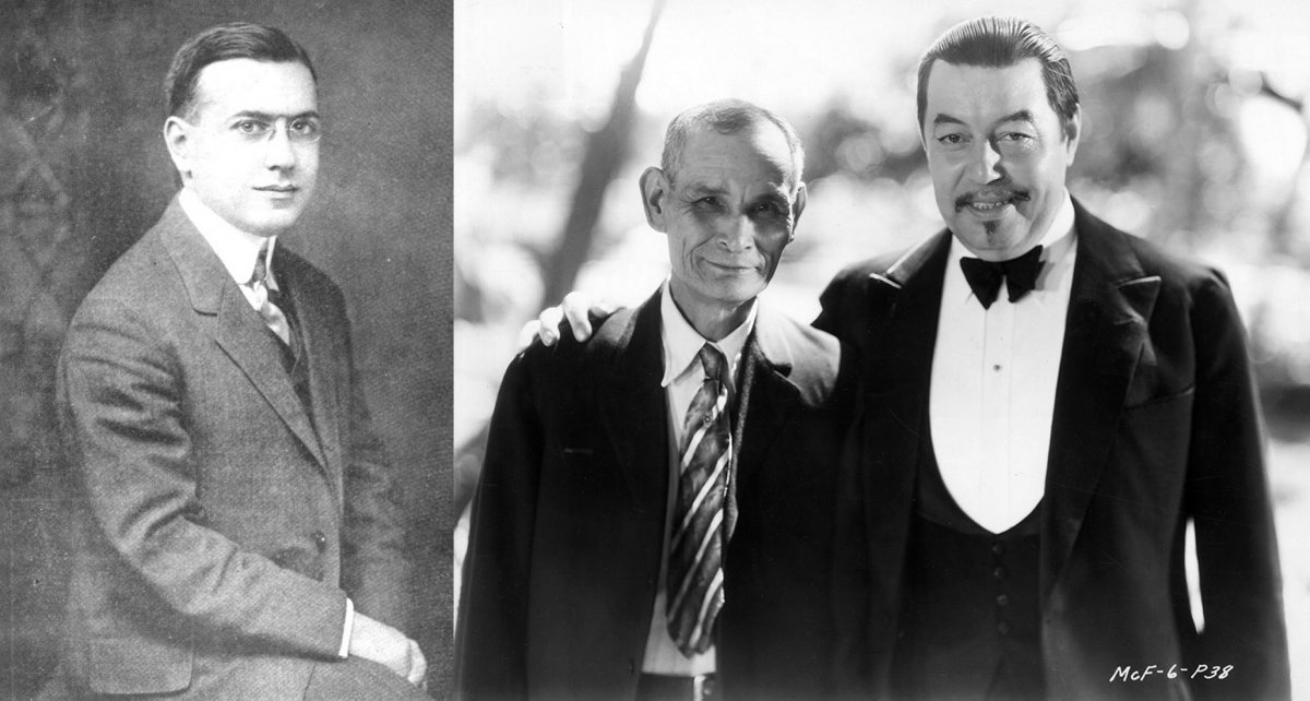 Biggers and Apana with Warner Oland as Charlie Chan