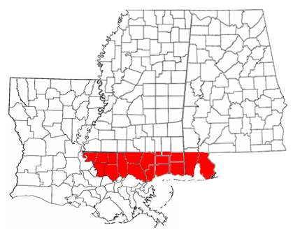 Portion of West Florida that was claimed by the U.S.